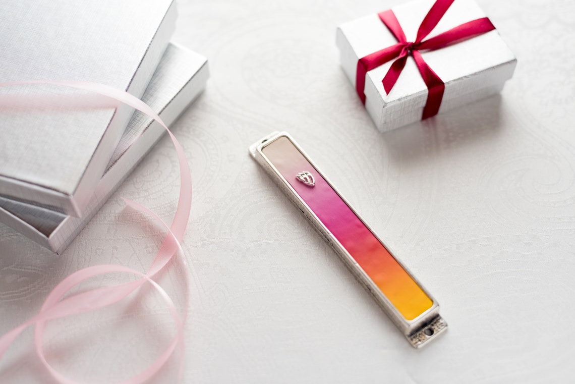 Mezuzah Mezuzah Case Israeli Art Hostess Gift Mezuzah With Etsy