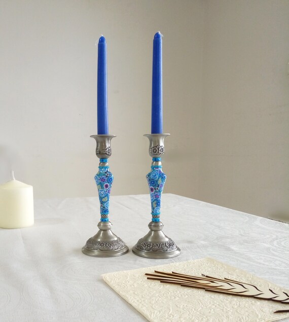 Table Decoration Candlestick Candle Holders Jewish Art Etsy