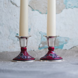 Mini Candle Holders, Bat Mitzvah Gift, Table Decoration, Shabbat Candlesticks, Judaica Art, Wedding Candles Holder, Candle Centerpiece