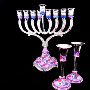 Candelabra, Hanukkah, Menorah, Candle Holders, Jewish Wedding Gift, Made In Israel, Judaica, Hanukkah Décor, Candle Centerpiece, Candlestick image 9