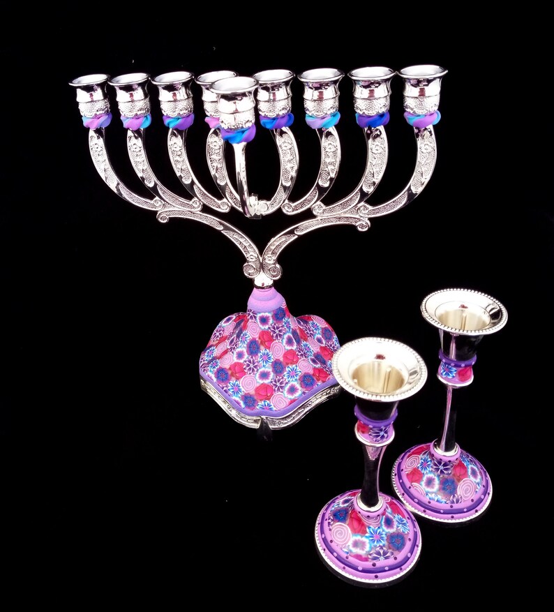 Candelabra, Hanukkah, Menorah, Candle Holders, Jewish Wedding Gift, Made In Israel, Judaica, Hanukkah Décor, Candle Centerpiece, Candlestick image 5