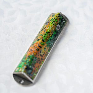 Leopard Pattern Modern Mezuzah - with optional Kosher Scroll