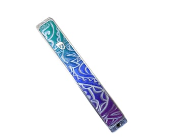 Modern Mezuzah With option for Scroll, Judaica Made In Israel, Bat Mitzvah Gift, Mezuzah Case, Kosher Mezuzah, Bar Mitzvah Gift, Mezuza Art