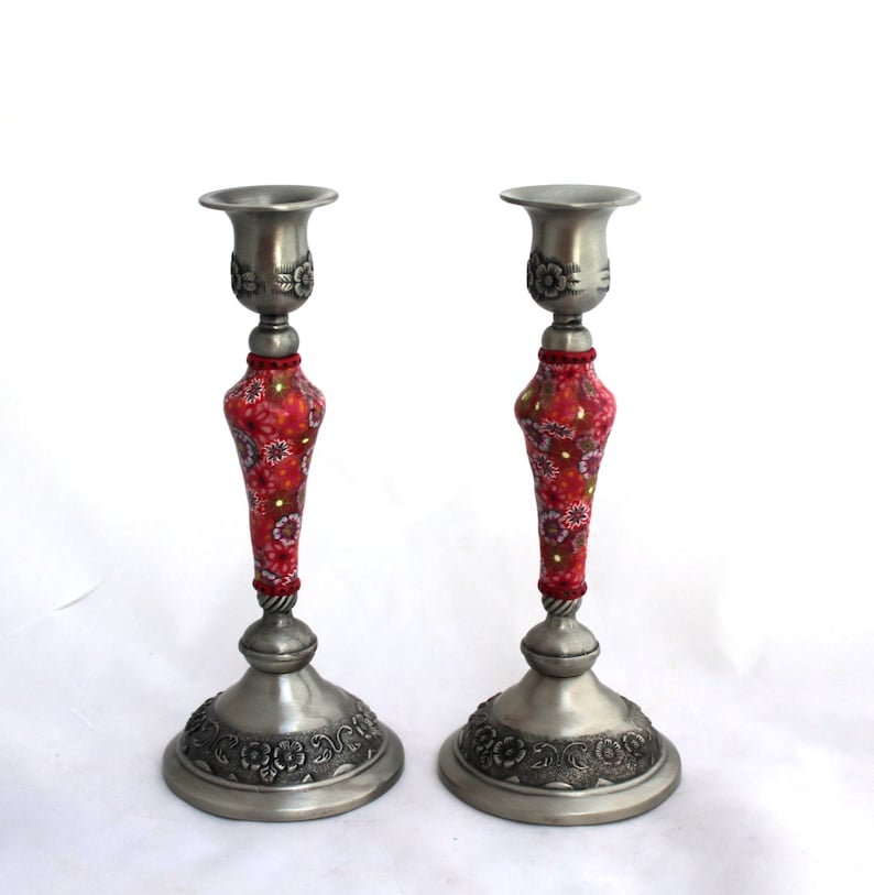 Table Decoration, Candlestick, Candle Holders, Candle Holder Set, Jewish Gift, Shabbat Candlesticks, Judaica, Jewish Housewarming Gift image 6