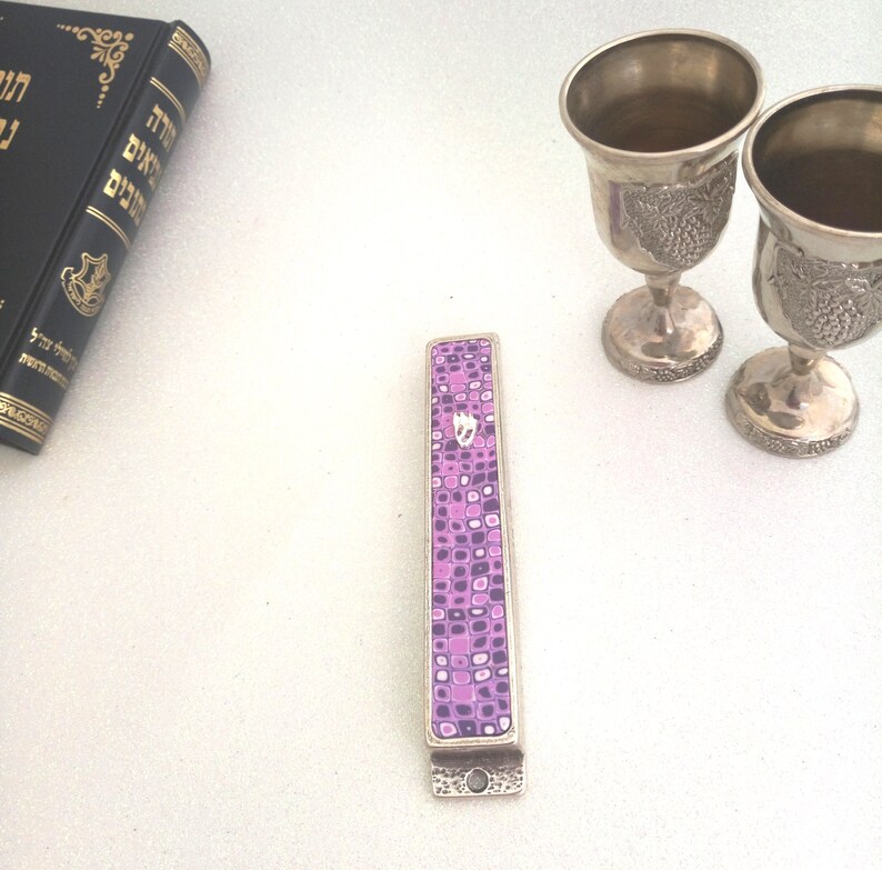 Mezuzah With Scroll Modern Mezuzah Mezuzah Gifts Judaica Etsy