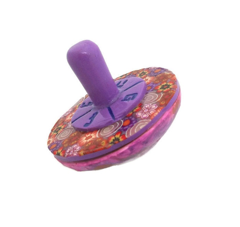 Spinning Top Hanukkah Dreidel Jewish Gift Judaica Polymer Etsy