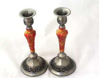 Candle Holders, Home Accessories, Candlesticks, Judaica, Wedding Candles Holder, Jewish gift, Table Decoration Set, Candle Centerpiece