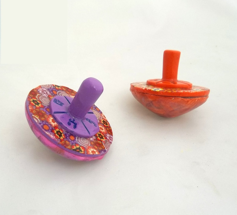 Spinning Top Hanukkah Dreidel Jewish Gift Judaica Polymer Etsy