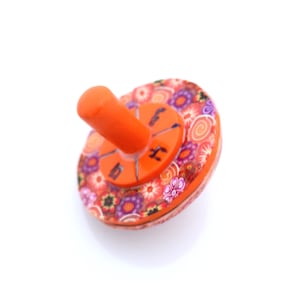 Hanukah Dreidel, Spinning Top, Jewish Gift, Polymer Clay Gifts, Judaica Israel, Hanukkah Gift, Hanukkah Décor, Israeli Art, Spinning Toy
