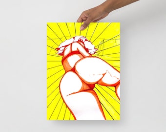 SUNRISE print // sapphic art / lesbian art print / lesbian couple gift / lesbian home decor / lesbian wall decor / femme lesbian / wlw art