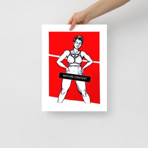 Impression SWITCH // art saphique / impression d'art lesbien / art femdom / cadeau de couple lesbien / art dominatrice / décor à la maison lesbienne / lesbienne érotique