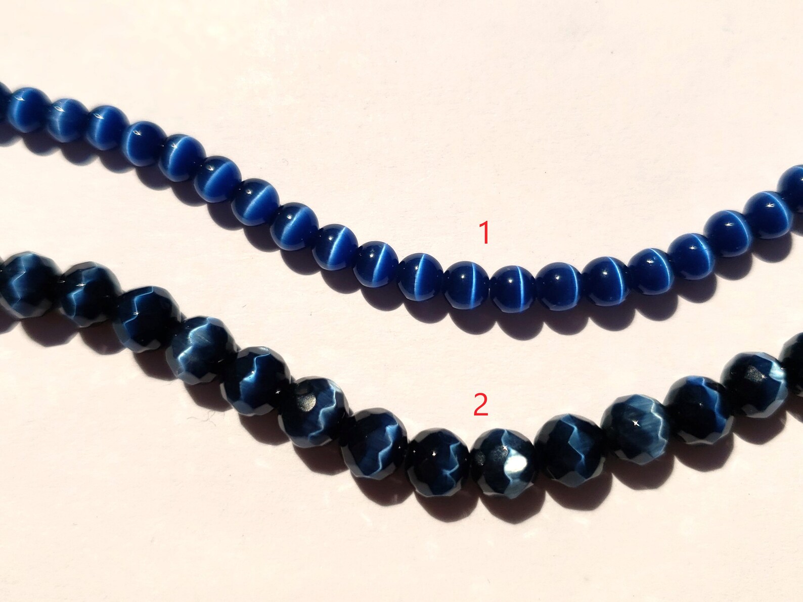 Fiber Optic Beads Cat's Eye Beads Manmade Round Etsy