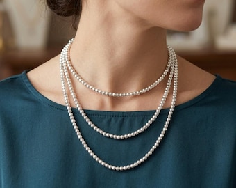 滑らかな丸いビーズ - 銀メッキ - 3.2 mm