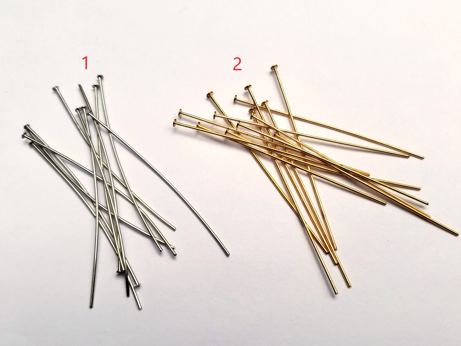 Head Pins 2 Length Standard White Etsy