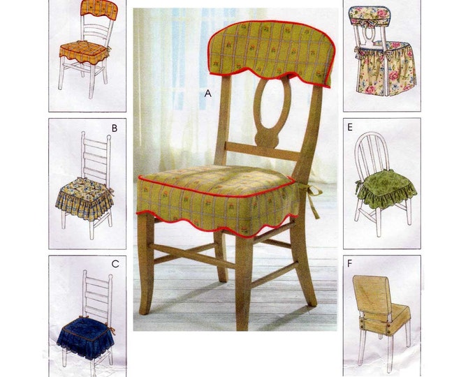 Home Decorating Sewing Pattern Chair Cover Essentials Seat Etsy