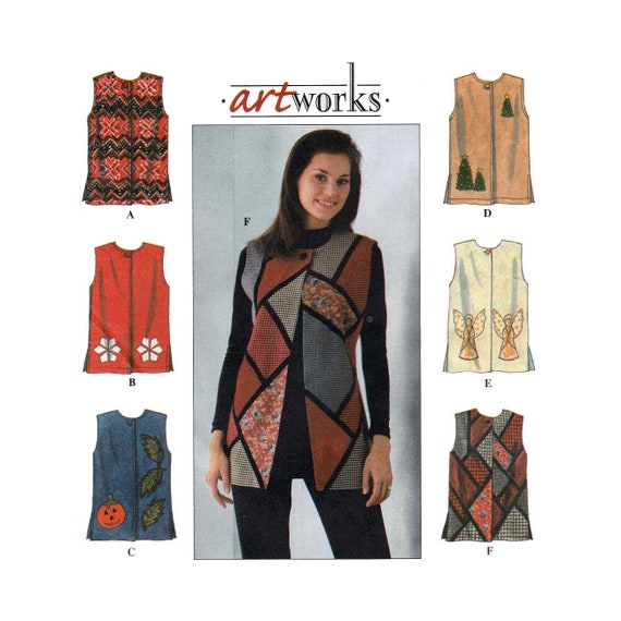 Women's Vest Sewing Pattern with Appliques Patchwork | Etsy