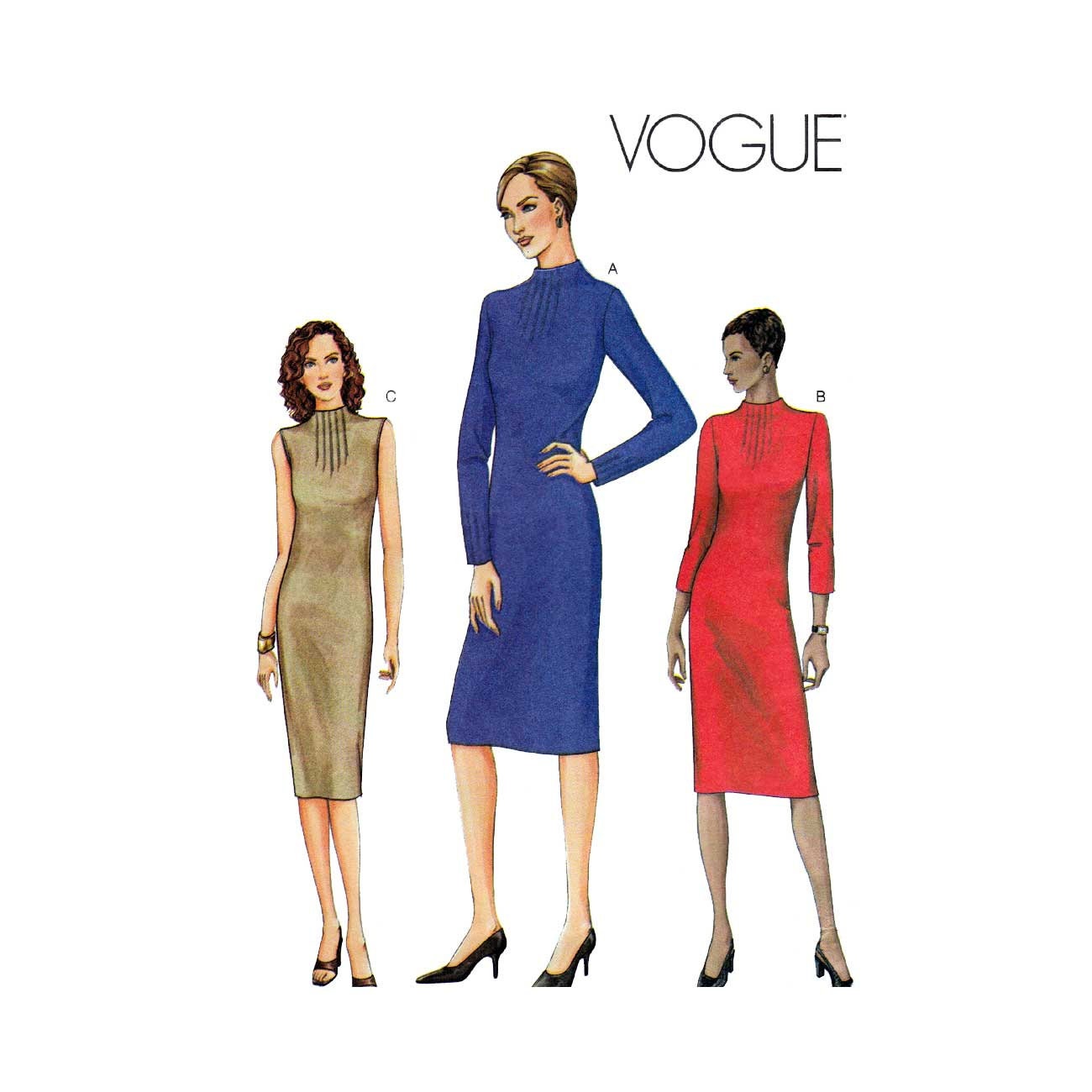 Women's Straight Dress Sewing Pattern Front Neckline Etsy