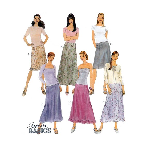 Women's Skirt Sewing Pattern in 2 Lengths Misses'
