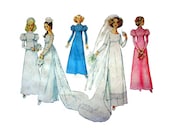 1970's Wedding Gown or Bridesmaid Dress Sewing Pattern, Empire Waist, Train Misses Size 8 Bust 31 1/2 Vintage Uncut Simplicity 8575