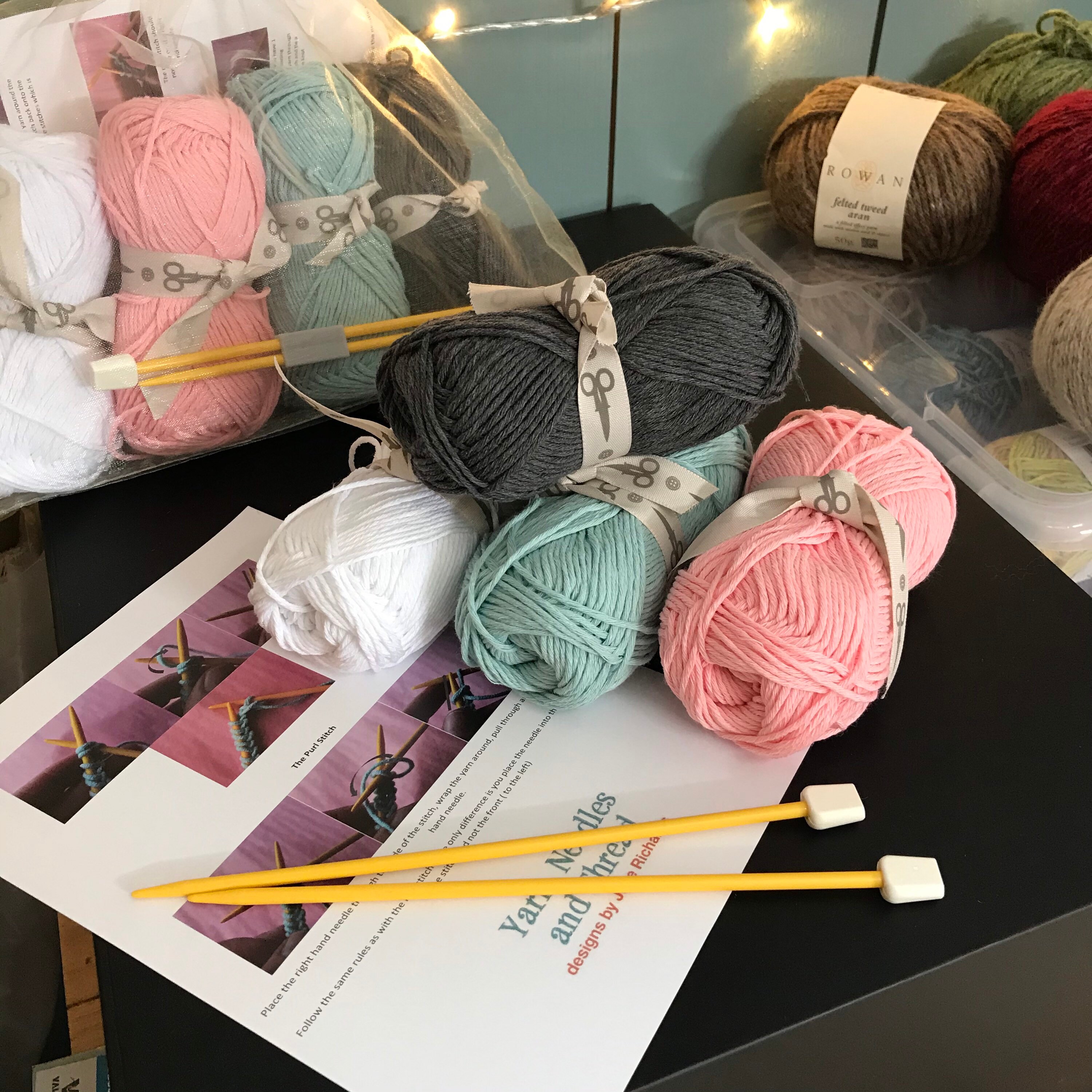 Beginners Knitting Kit Learn to Knit Kit Knitting Gift DIY Etsy