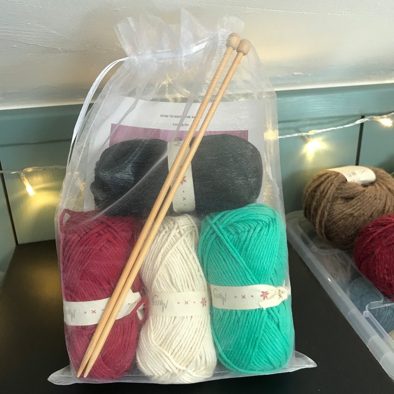 Beginners Knitting Kit Learn to Knit Kit Knitting Gift DIY Etsy