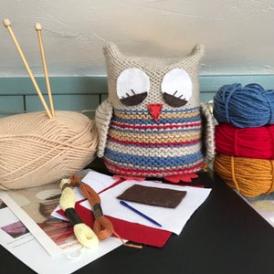 Beginner Knitting Kit / knitting Kit Owl / Learn To Knit Kit / Good project for kids