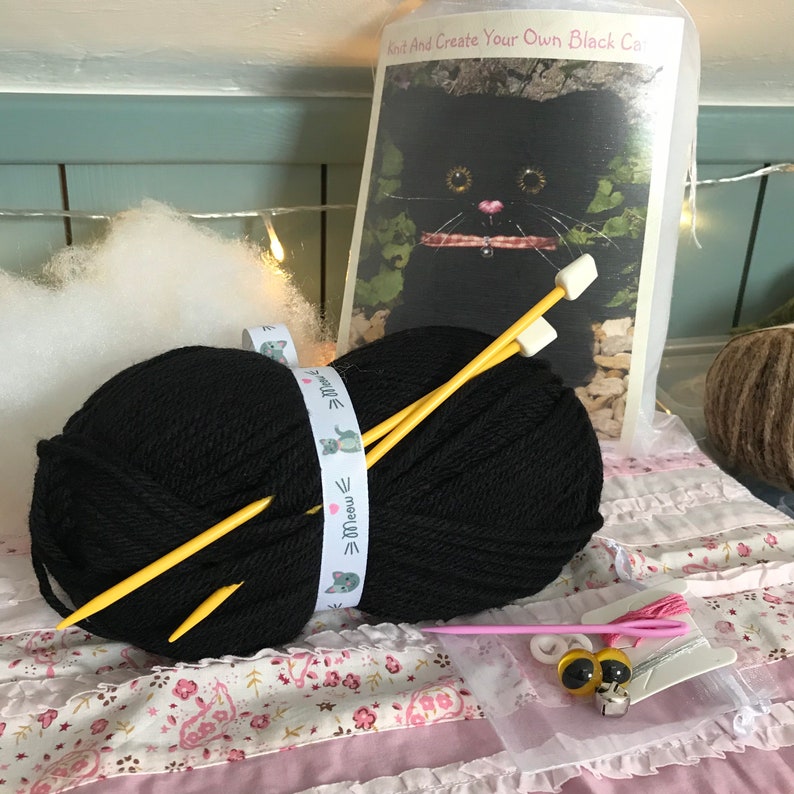 Beginners Knitting Cat Kit/DIY Kit/Knit Your Own Cat/ Learn To Etsy