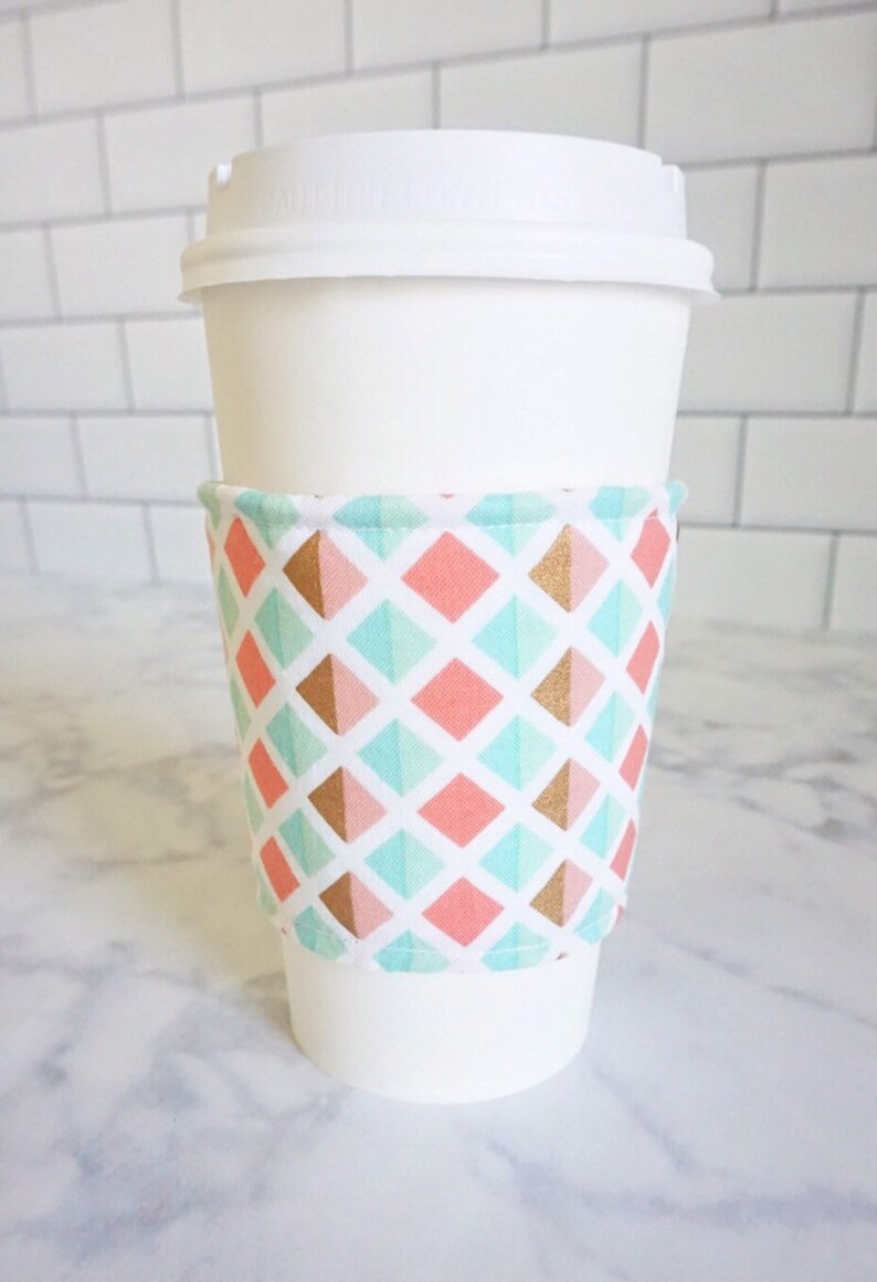 Reusable Coffee Sleeve-FlamingoPrint image 4