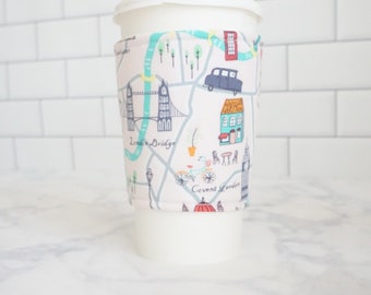 Reusable Coffee Sleeve-London Print