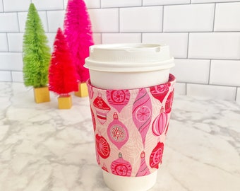 Reusable Coffee Sleeve-Vintage Ornament Print