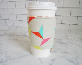 Reusable Coffee Sleeve-Oragami Print