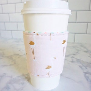 Reusable Coffee Sleeve-FlamingoPrint image 2