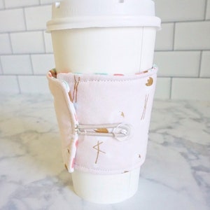 Reusable Coffee Sleeve-FlamingoPrint image 3