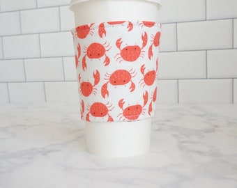 Reusable Coffee Sleeve-Crab Print