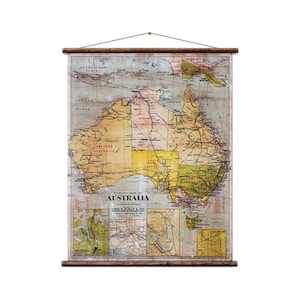 Mappa di Australia Shool - tirare giù Wall Chart