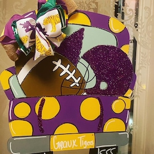 Front Door Decor / LSU Tigers Door Hanger