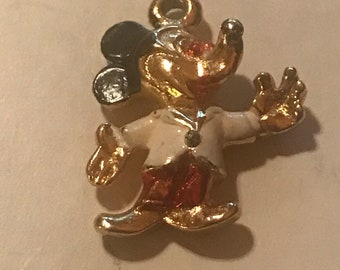 Amuleto/pingente vintage esmaltado do Mickey Mouse