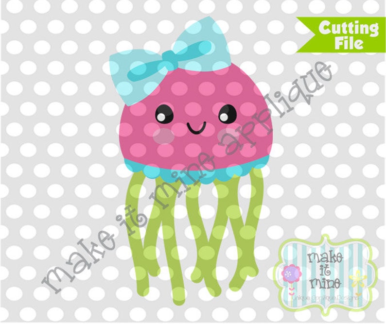 Download HTV SVG Beach Jellyfish Vinyl Cricut Silhouette Cutting SVG | Etsy