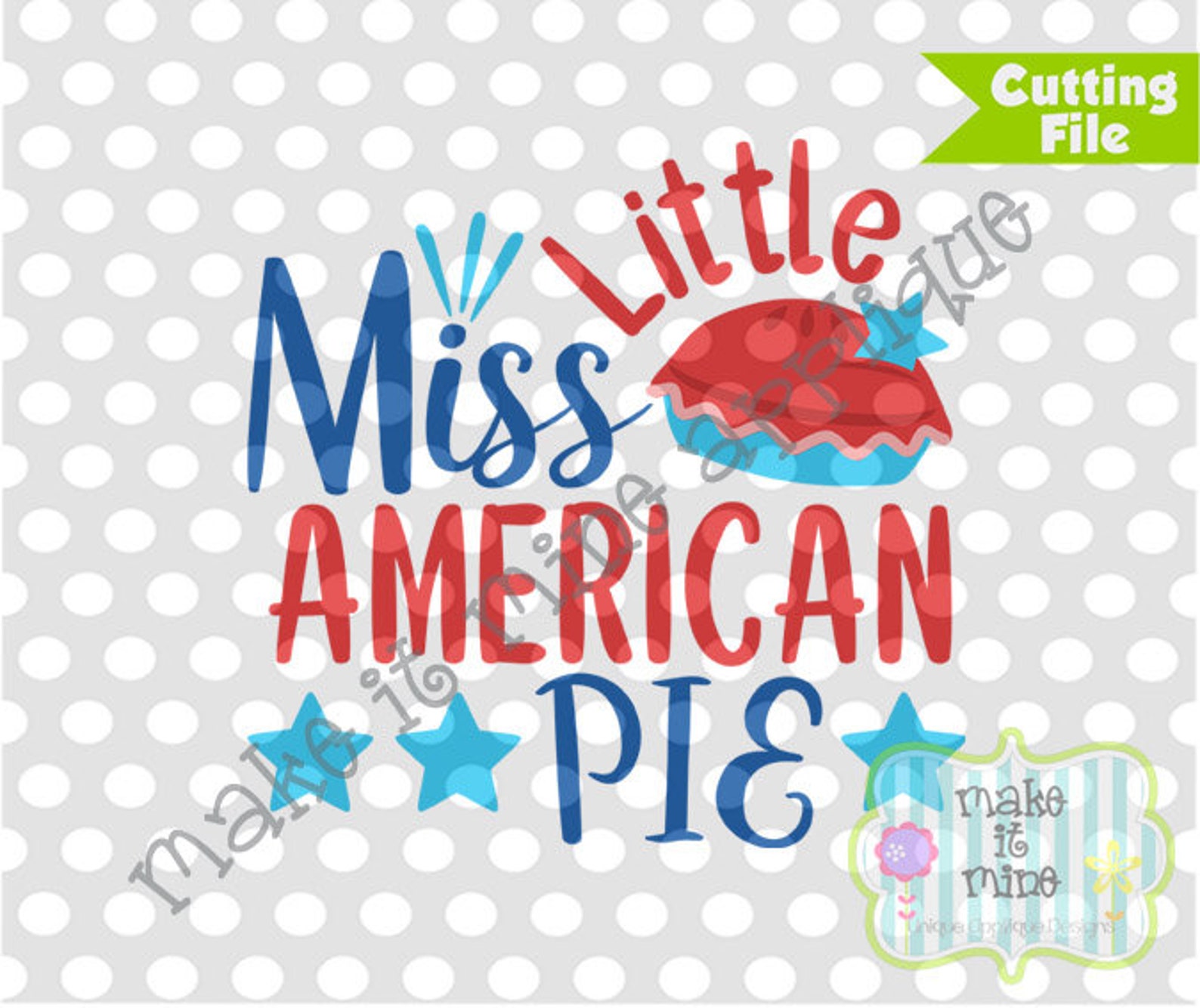 Download HTV SVG 4th of July Little Miss American Pie Vinyl Cricut ...