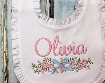 Personalized Baby Bib, Personalized Burp Cloth, Monogrammed Bib, Monogrammed Burp Cloth, Baby Gift, Baby Shower Gift, Personalized Baby Gift