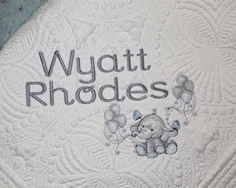 elephant crib blanket