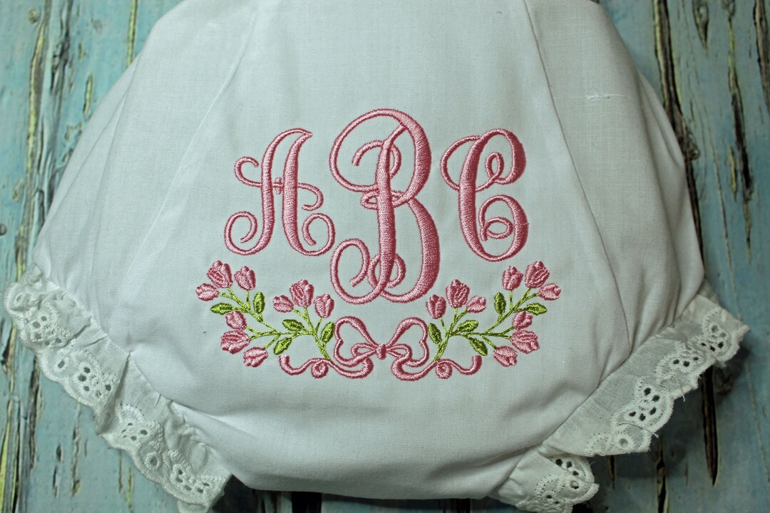 Personalized Baby Bloomers, Custom Monogram Baby Girl Bloomers, Baby