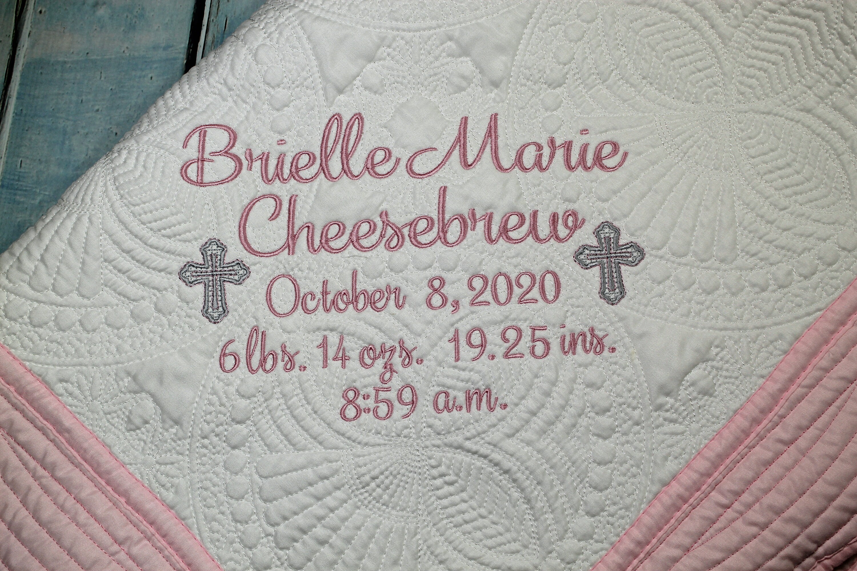 Heirloom Baptism Quilt Custom Christening Quilt Personalized Etsy