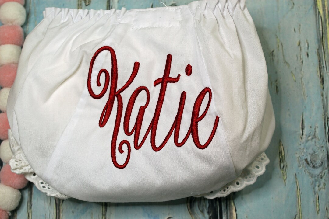 Personalized Baby Bloomers, Custom Monogram Baby Girl Bloomers, Baby