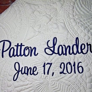 Personalized Heirloom Baby Quilt, Personalized Baby Girl Quilt, Personalized Baby Boy Quilt, Monogrammed Heirloom Quilt,  Baby Shower Gift,