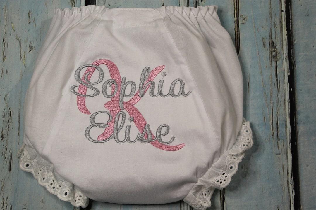 Personalized Baby Bloomers Custom Monogram Baby Girl Etsy