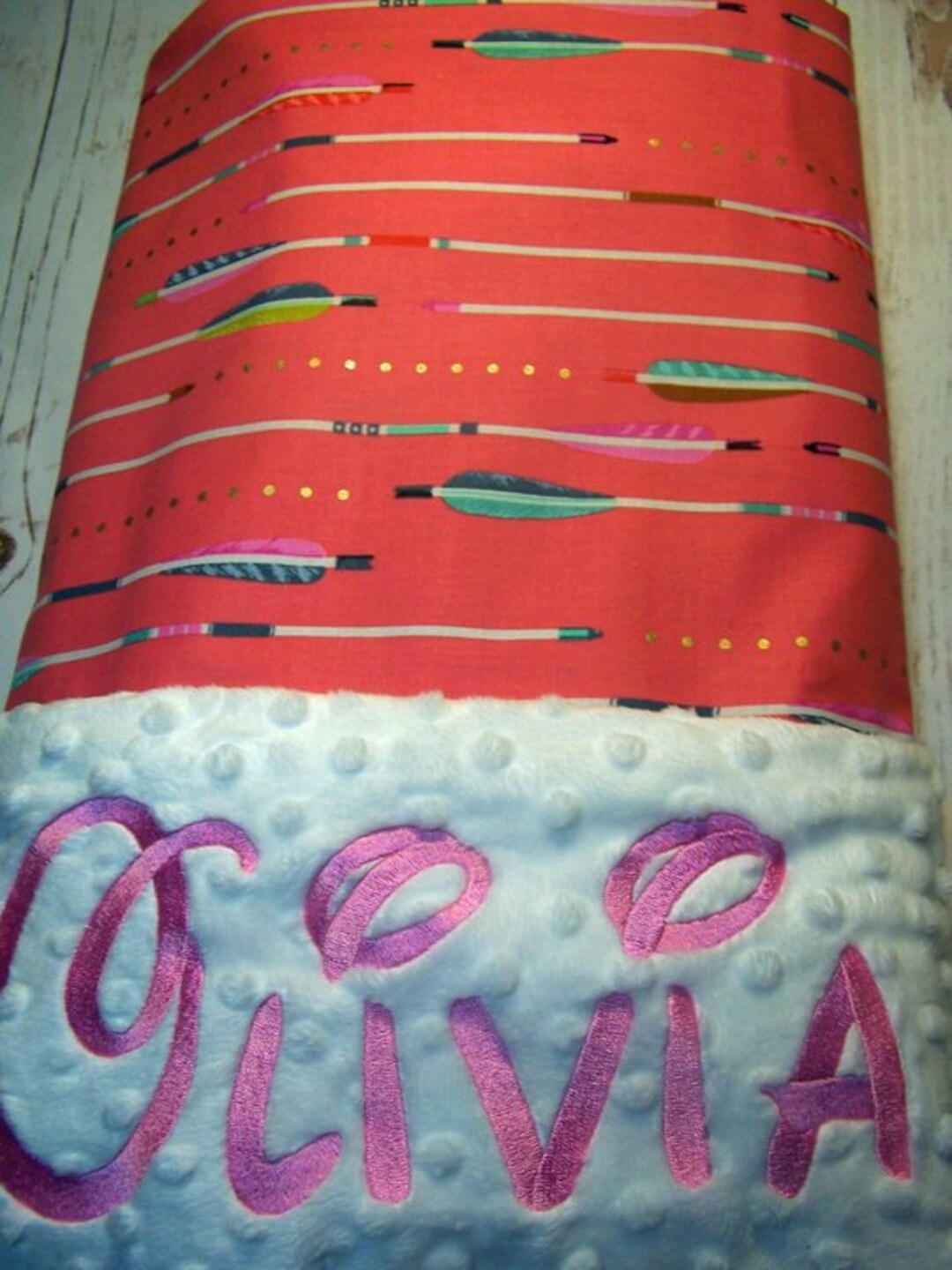 Personalized Minky Baby Blanket Personalized Baby Girl Etsy UK