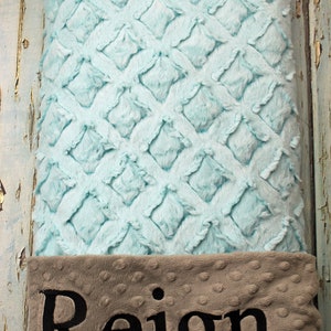 Personalized Luxe Minky Baby Boy Blanket, Personalized Baby Girl Blanket with Name,  Soft Baby Blanket, Personalized Baby Shower Gift