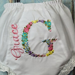 Free Shipping, Personalized Baby Bloomers Very Soft, snap bottoms, Custom Monogram Baby Girl Bloomers, Baby Girl Bloomers, Fancy Pants