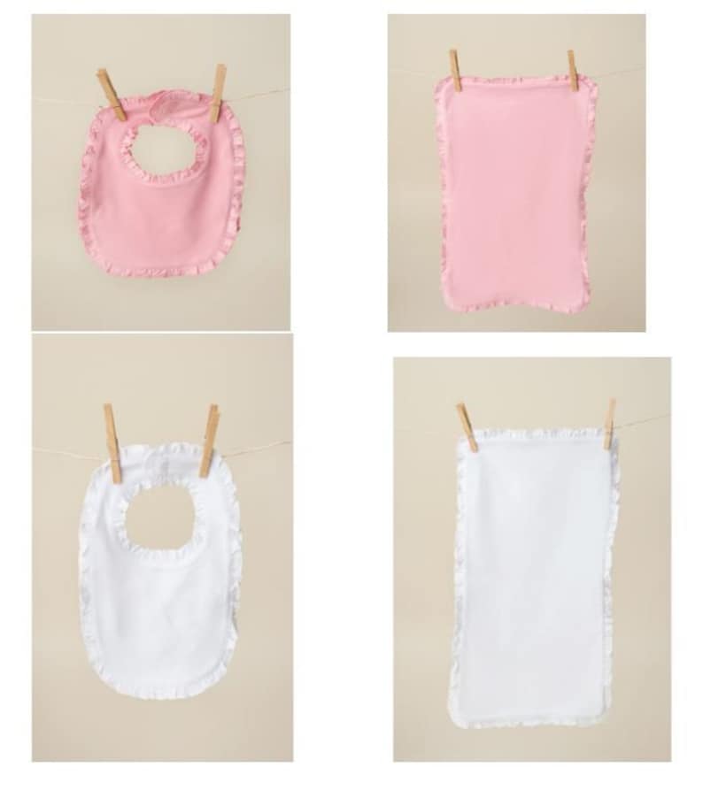 Baby Girl Bib/burp Cloth/ Monogrammed Bib/monogrammed Burp Etsy